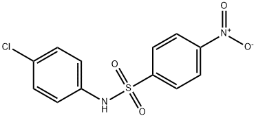 N-(4-chlorophenyl)-4-nitrobenzenesulfonamide Struktur