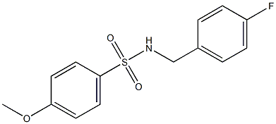 N-(4-fluorobenzyl)-4-methoxybenzenesulfonamide Struktur