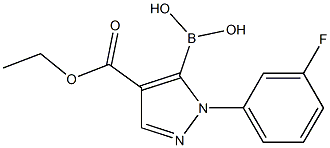 4-(ethoxycarbonyl)-1-(3-fluorophenyl)-1H-pyrazol-5-ylboronic acid Struktur