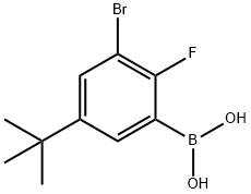 3-Bromo-5-t-butyl-2-fluorophenylboronic acid Struktur