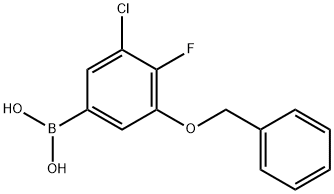 [3-(Benzyloxy)-5-chloro-4-fluorophenyl]boronic acid Struktur