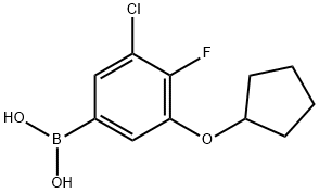 3-Chloro-5-(cyclopentyloxy)-4-fluorophenylboronic acid Struktur