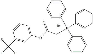 [(3-trifluoromethylphenoxycarbonyl)methyl]triphenylphosphonium bromide Struktur