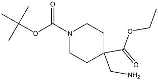 1-Boc-4-(aMinoMethyl)piperidine-4-carboxylic acid ethyl ester Struktur