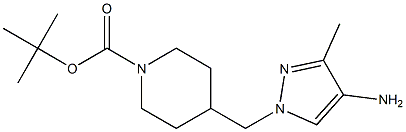 4-(4-AMino-3-Methyl-pyrazol-1-ylMethyl)-piperidine-1-carboxylic acid tert-butyl ester Struktur