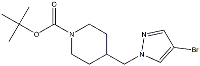 4-(4-BroMo-pyrazol-1-ylMethyl)-piperidine-1-carboxylic acid tert-butyl ester Struktur