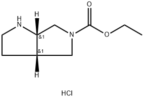 cis-5-Ethoxycarbonyl-1H-hexahydropyrrolo[3,4-b]pyrrole Hydrochloride Struktur