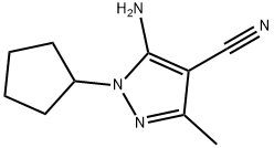 5-AMINO-1-CYCLOPENTYL-3-METHYL-1H-PYRAZOLE-4-CARBONITRILE Struktur