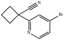 1-(4-broMopyridin-2-yl)cyclobutanecarbonitrile Struktur