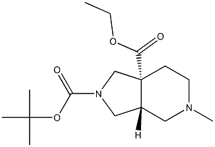 (3aR,7aR)-2-tert-butyl 7a-ethyl 5-Methylhexahydro-1H-pyrrolo[3,4-c]pyridine-2,7a(3H)-dicarboxylate Struktur