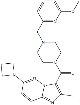 (6-(azetidin-1-yl)-2-MethyliMidazo[1,2-b]pyridazin-3-yl)(4-((6-Methoxypyridin-2-yl)Methyl)piperazin-1-yl)Methanone Struktur