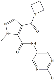 4-(azetidine-1-carbonyl)-N-(2-chloropyriMidin-5-yl)-1-Methyl-1H-pyrazole-5-carboxaMide Struktur