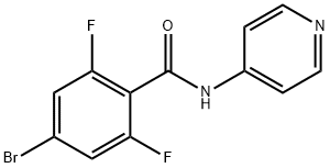 4-broMo-2,6-difluoro-N-(pyridin-4-yl)benzaMide Struktur