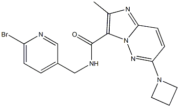 6-(azetidin-1-yl)-N-((6-broMopyridin-3-yl)Methyl)-2-MethyliMidazo[1,2-b]pyridazine-3-carboxaMide Struktur