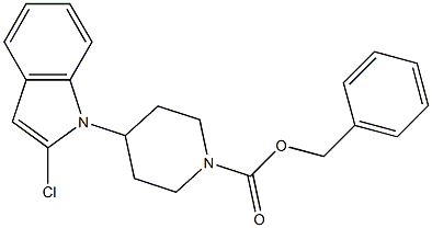 benzyl 4-(2-chloro-1H-indol-1-yl)piperidine-1-carboxylate Struktur