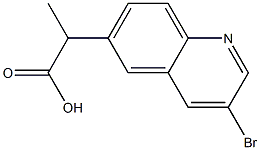 2-(3-BroMoquinolin-6-yl) propanoic acid Struktur