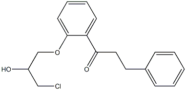 1-[2-[(2RS)-3-Chloro-2-hydroxy- 
propoxy]phenyl]-3-phenylpropan-1-one Struktur