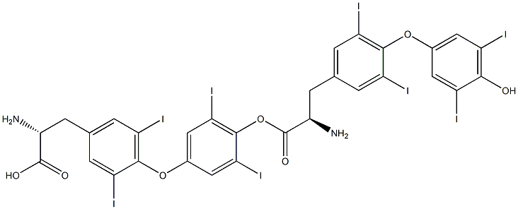 D-Thyroxine D-Thyroxine Struktur