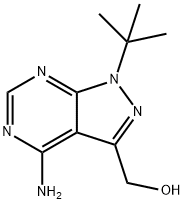 (4-aMino-1-(tert-butyl)-1H-pyrazolo[3,4-d]pyriMidin-3-yl)Methanol Struktur