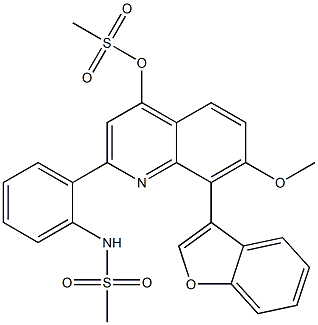 8-(benzofuran-3-yl)-7-Methoxy-2-(2-(MethylsulfonaMido)phenyl)quinolin-4-yl Methanesulfonate Struktur