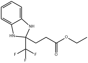 Ethyl 3-(2-(trifluoroMethyl)-2,3-dihydro-1H-benzo[d]iMidazol-2-yl)propanoate Struktur