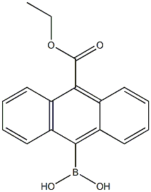 10-(ethoxycarbonyl)anthracen-9-ylboronic acid Struktur