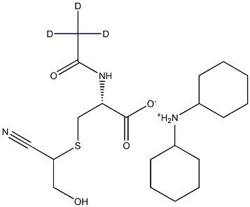 N-(Acetyl-d3)-S-(1-cyano-2-hydroxyethyl)cysteine DicyclohexylaMine Salt Struktur