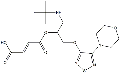 (2S)-(2E)-2-Butenedioic Acid 1-[1-[[(1,1-DiMethylethyl)aMino]Methyl]-2-[[4-
(4-Morpholinyl)-1,2,5-thiadiazol-3-yl]oxy]ethyl] Ester Struktur