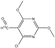 4-Chloro-2,6-diMethoxy-5-pyriMidinecarboxaldehyde-13C Struktur