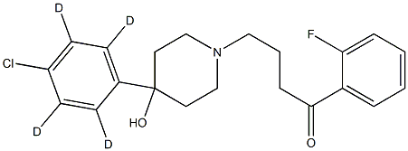 4-[4-(4-Chlorophenyl-d4)-4-hydroxy-1-piperidinyl]-1-(2-fluorophenyl)-1-butanone Struktur