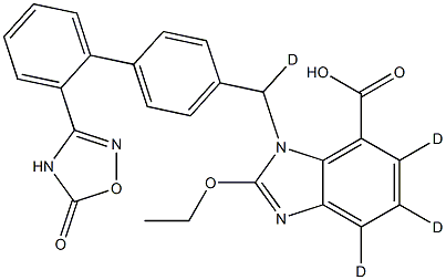 2-Ethoxy-1-[[2'-(4,5-dihydro-5-oxo-1,2,4-oxadiazol-3-yl)biphenyl-4-yl]Methyl]benziMidazole-7-carboxylic Acid-d4 Struktur