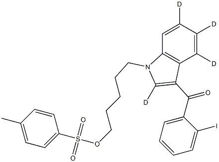 (2-Iodophenyl)[1-[5-[[(4-Methylphenyl)sulfonyl]oxy]pentyl]-1H-indol-3-yl]-Methanone-d4 Struktur