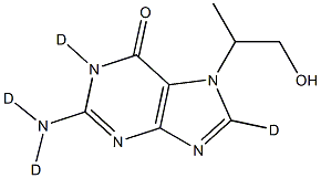 N7-(1-Methyl-2-hydroxyethyl)guanine-d4 Struktur