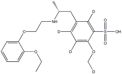 5-[(2R)-2-[[2-(2-Ethoxyphenoxy)ethyl]aMino]propyl]-2-Methoxybenzenesulfonic Acid-d4 Struktur