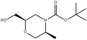 (2R,5S)-tert-butyl 2-(hydroxyMethyl)-5-MethylMorpholine-4-carboxylate Struktur