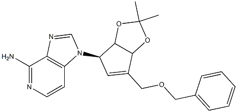 1-((4R)-6-(benzyloxyMethyl)-2,2-diMethyl-4,6a-dihydro-3aH-cyclopenta[d][1,3]dioxol-4-yl)-1H-iMidazo[4,5-c]pyridin-4-aMine Struktur