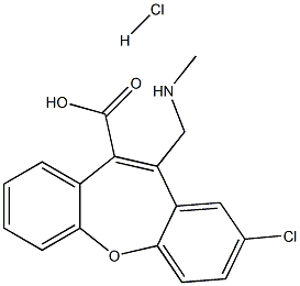 2-chloro-11-((MethylaMino)Methyl)dibenzo[b,f]oxepine-10-carboxylic acid (Hydrochloride) Struktur