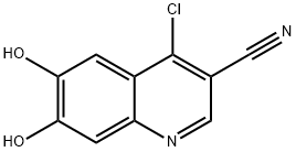 4-chloro-6,7-dihydroxyquinoline-3-carbonitrile Struktur