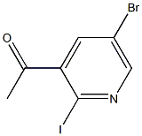 1-(5-broMo-2-iodopyridin-3-yl)ethanone Struktur