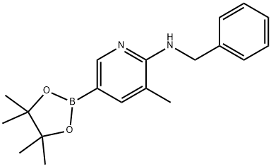 N-benzyl-3-Methyl-5-(4,4,5,5-tetraMethyl-1,3,2-dioxaborolan-2-yl)pyridin-2-aMine Struktur