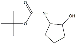 (2-Hydroxy-cyclopentyl)-carbaMic acid tert-butyl ester Struktur