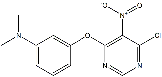 3-(6-chloro-5-nitropyriMidin-4-yloxy)-N,N-diMethylbenzenaMine Struktur