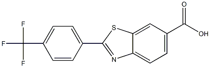 2-(4-TrifluoroMethyl-phenyl)-benzothiazole-6-carboxylic acid Struktur