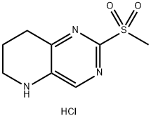 2-Methanesulfonyl-5,6,7,8-tetrahydro-pyrido[3,2-d]pyriMidine hydrochloride Struktur