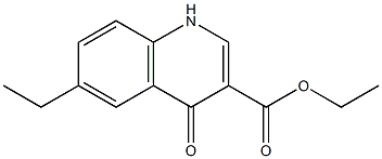 ethyl 6-ethyl-4-oxo-1,4-dihydroquinoline-3-carboxylate Struktur