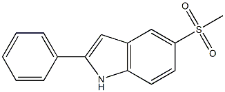 5-Methanesulfonyl-2-phenyl-1H-indole Struktur