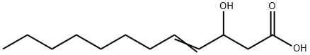 trans-3-Hydroxydodec-4-enoic acid Struktur