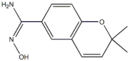 (E)-N'-hydroxy-2,2-dimethyl-2H-chromene-6-carboxamidine Struktur