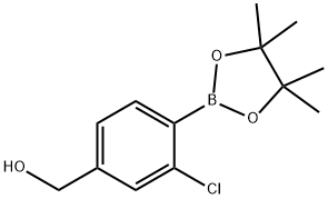 (3-Chloro-4-(4,4,5,5-tetramethyl-1,3,2-dioxaborolan-2-yl)phenyl)methanol Struktur