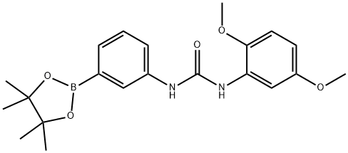 1-(2,5-Dimethoxyphenyl)-3-[3-(tetramethyl-1,3,2-dioxaborolan-2-yl)phenyl]urea Struktur